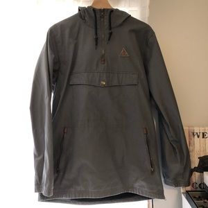 Grey pull over jacket